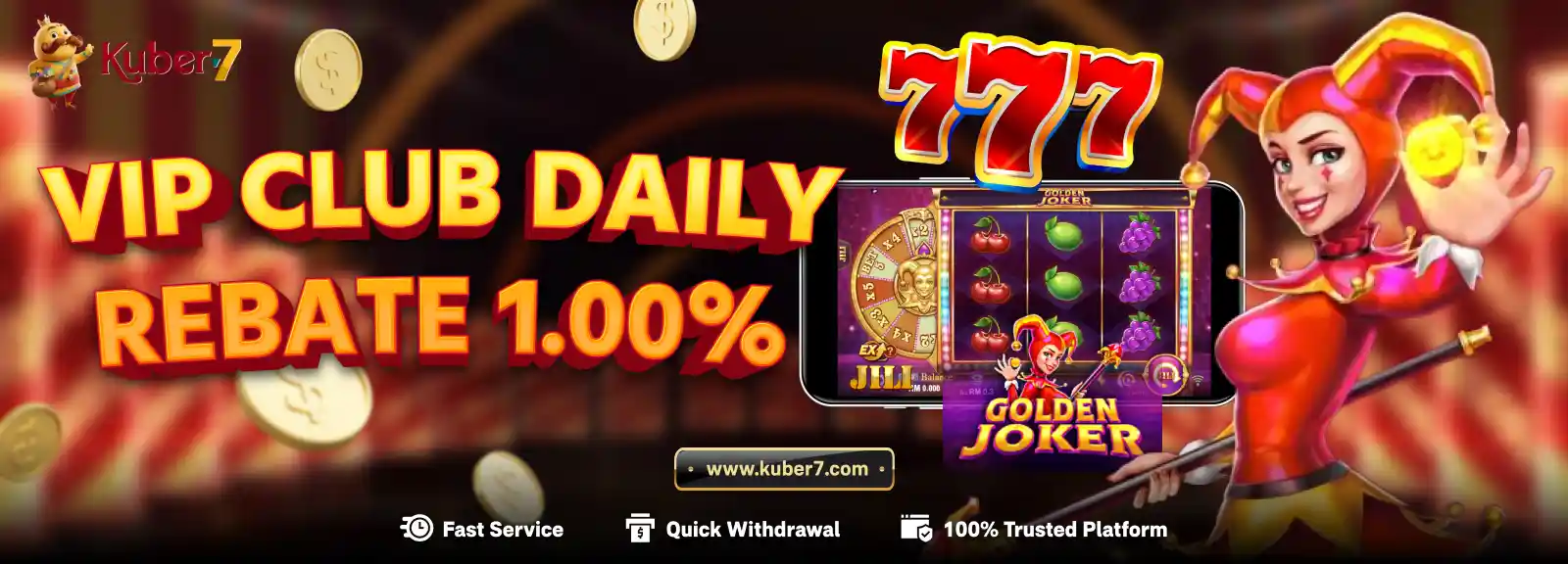VIP CLUB DAILY REBATE 1.00%